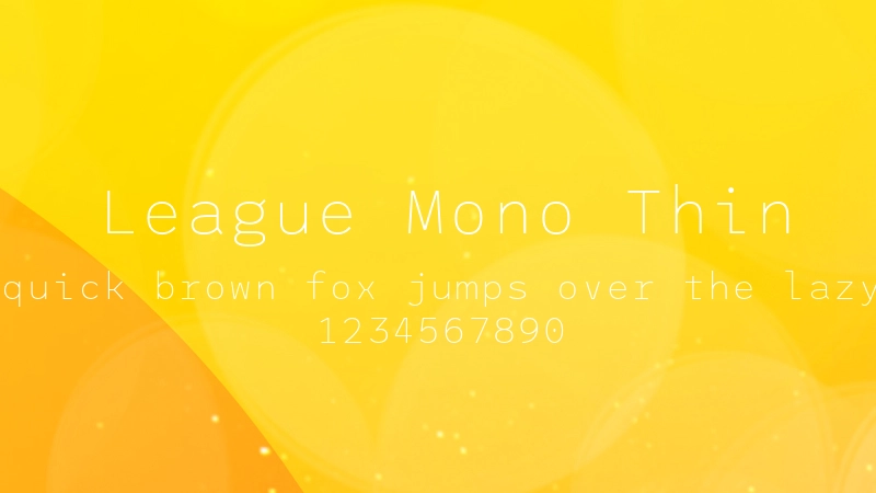 League Mono Thin 字体预览图
