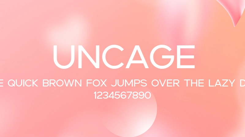 UNCAGE 字体预览图