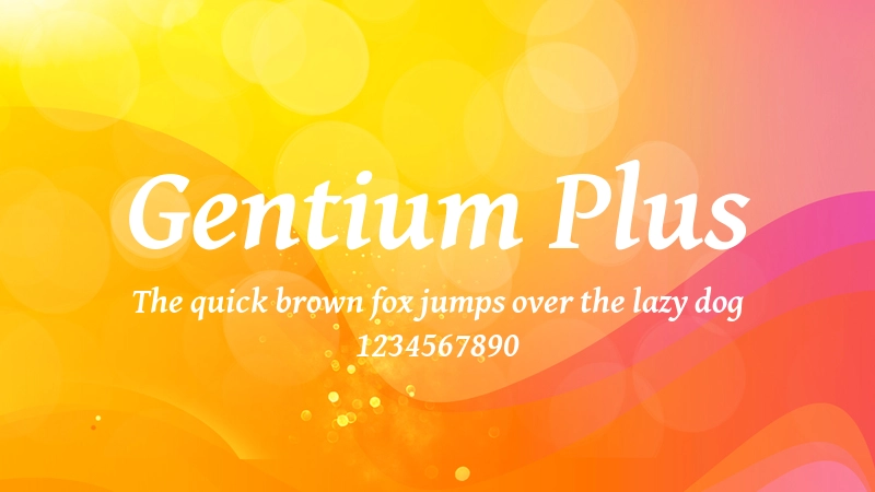 Gentium Plus 字体预览图