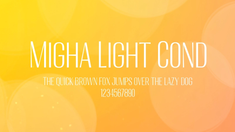 Migha Light Cond 字体预览图