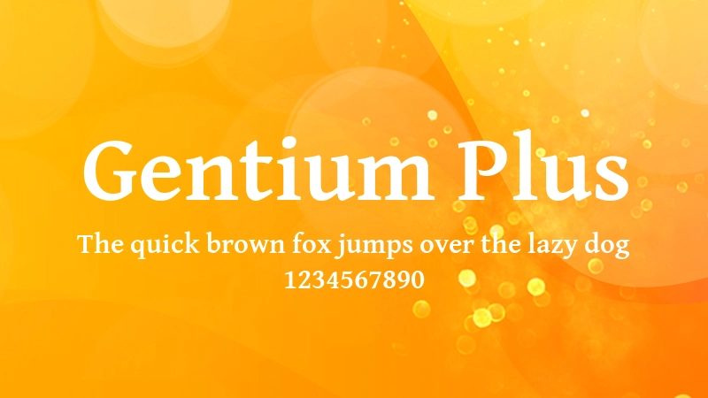 Gentium Plus 字体预览图