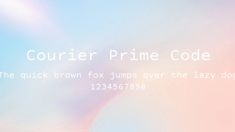 Courier Prime Code 字体预览图