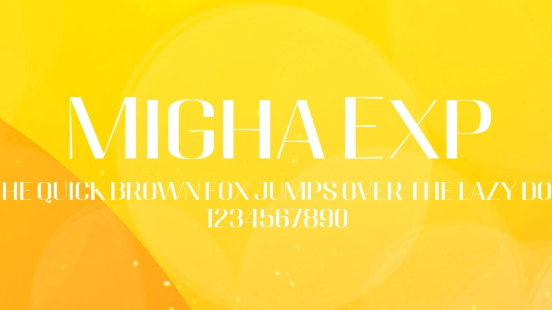 Migha Exp 字体预览图