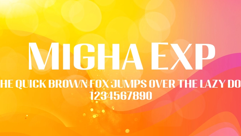 Migha Exp 字体预览图