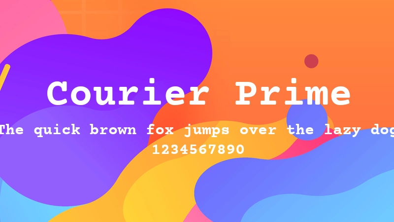 Courier Prime 字体预览图